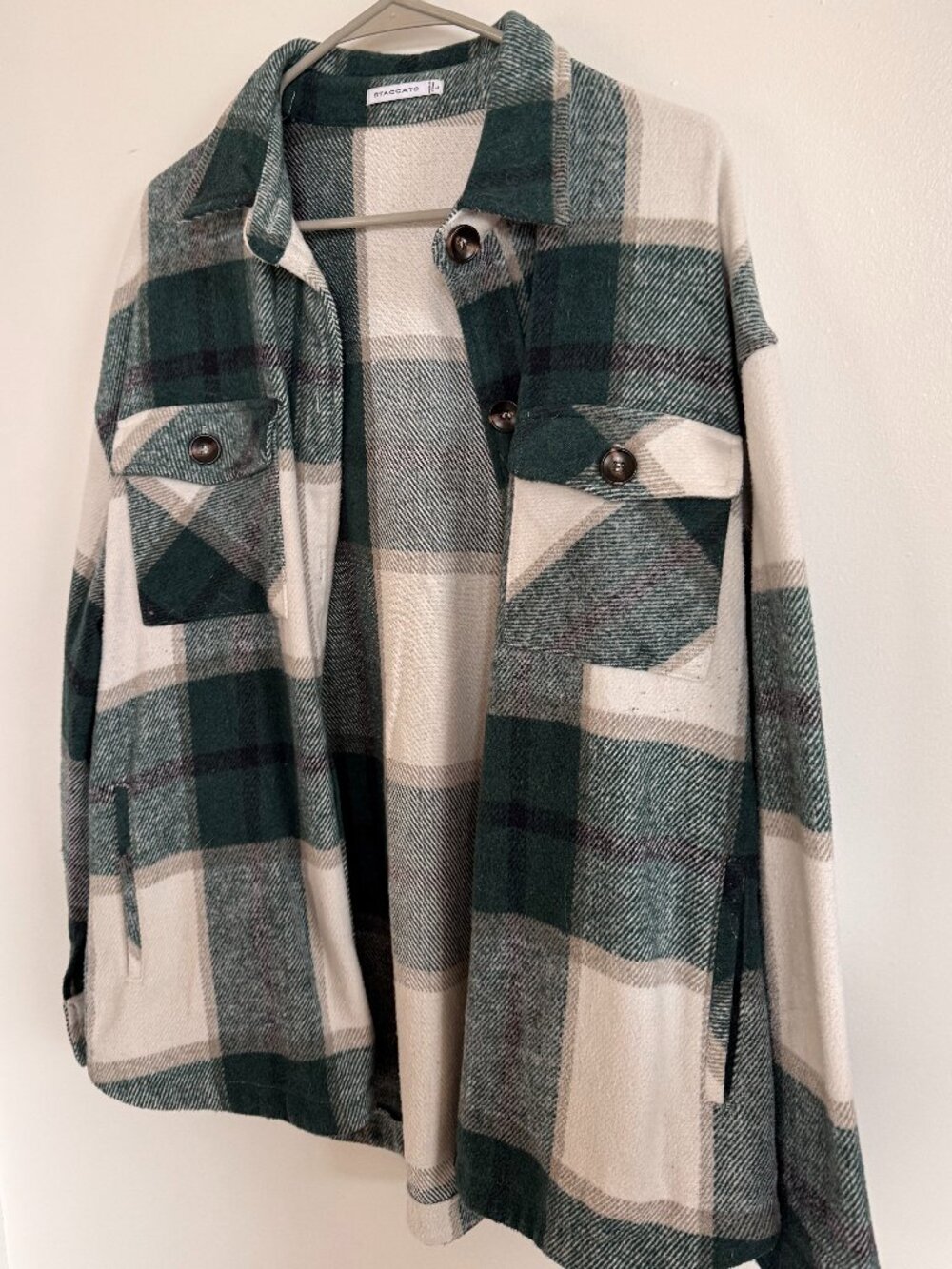 Green Plaid Shacket